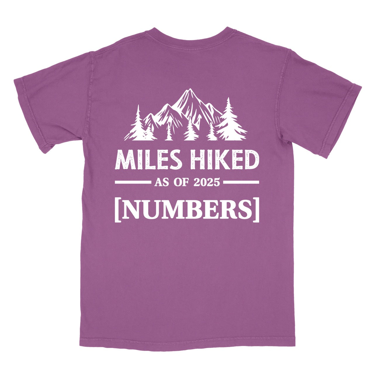 Miles Hiked Custom Tracker T-Shirt - Personalized Hiking Milestone Tee |Vintage Tee