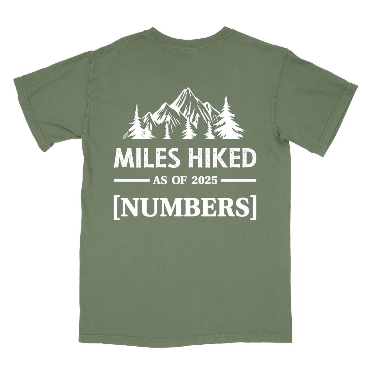 Miles Hiked Custom Tracker T-Shirt - Personalized Hiking Milestone Tee |Vintage Tee