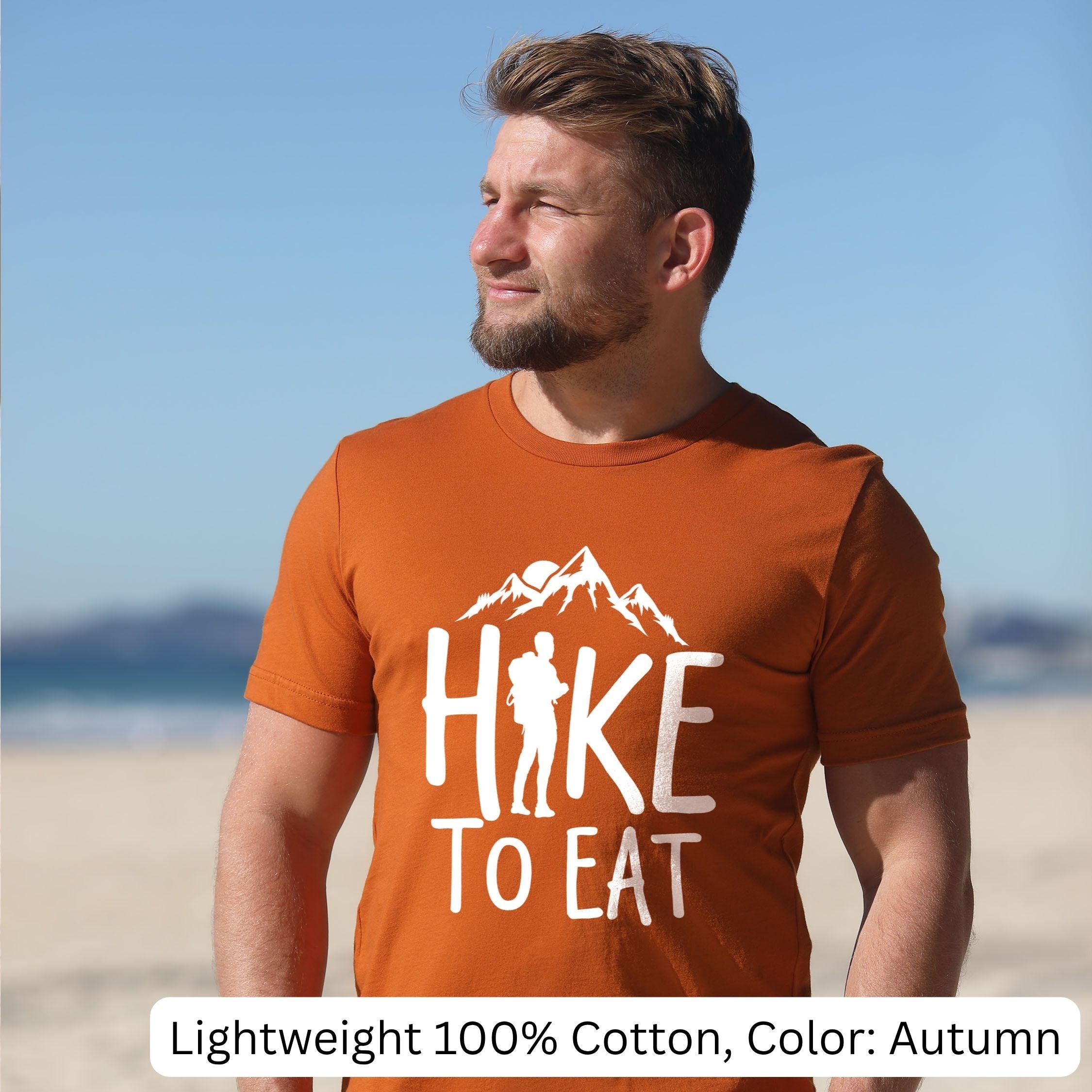 Hike to Eat Original T-Shirt - Cotton Tee for Food Motivated Adventurers