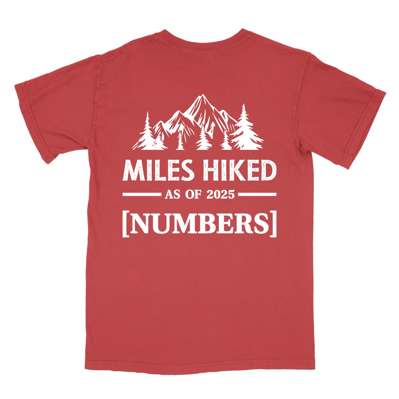 Miles Hiked Custom Tracker T-Shirt - Personalized Hiking Milestone Tee |Vintage Tee