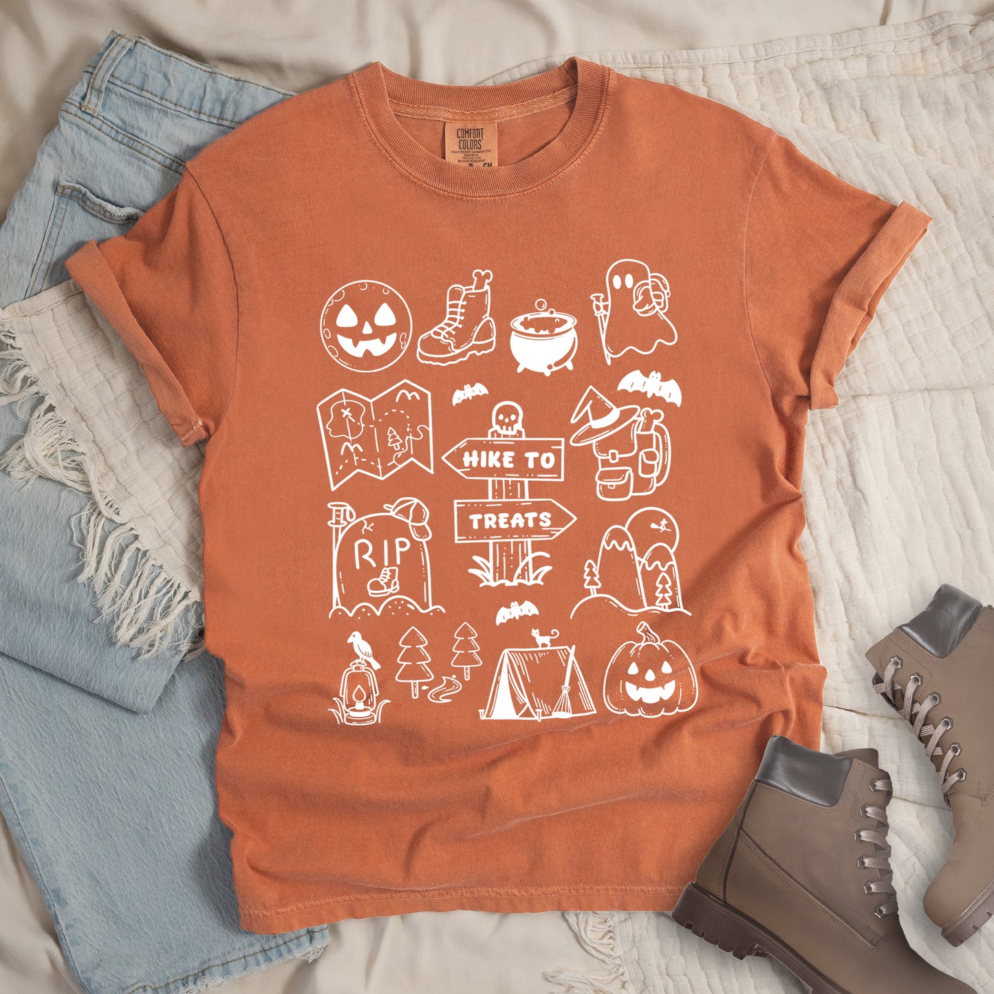 Yam Shirt with Halloween Doodles